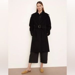 🎄SALE! NWT VINCE Cashmere & Wool Belted Drape-Neck Coat